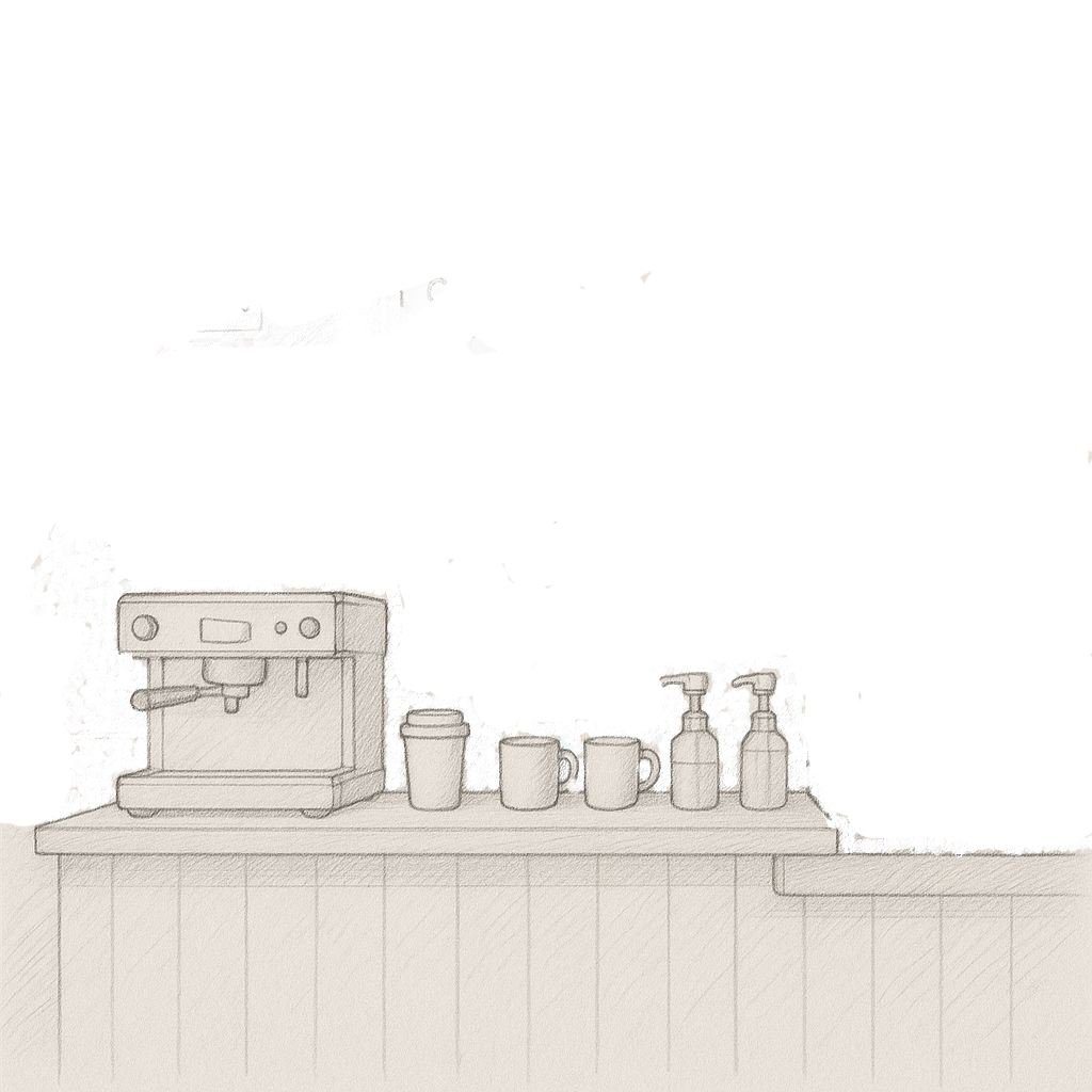 Latar depan (meja/papan)